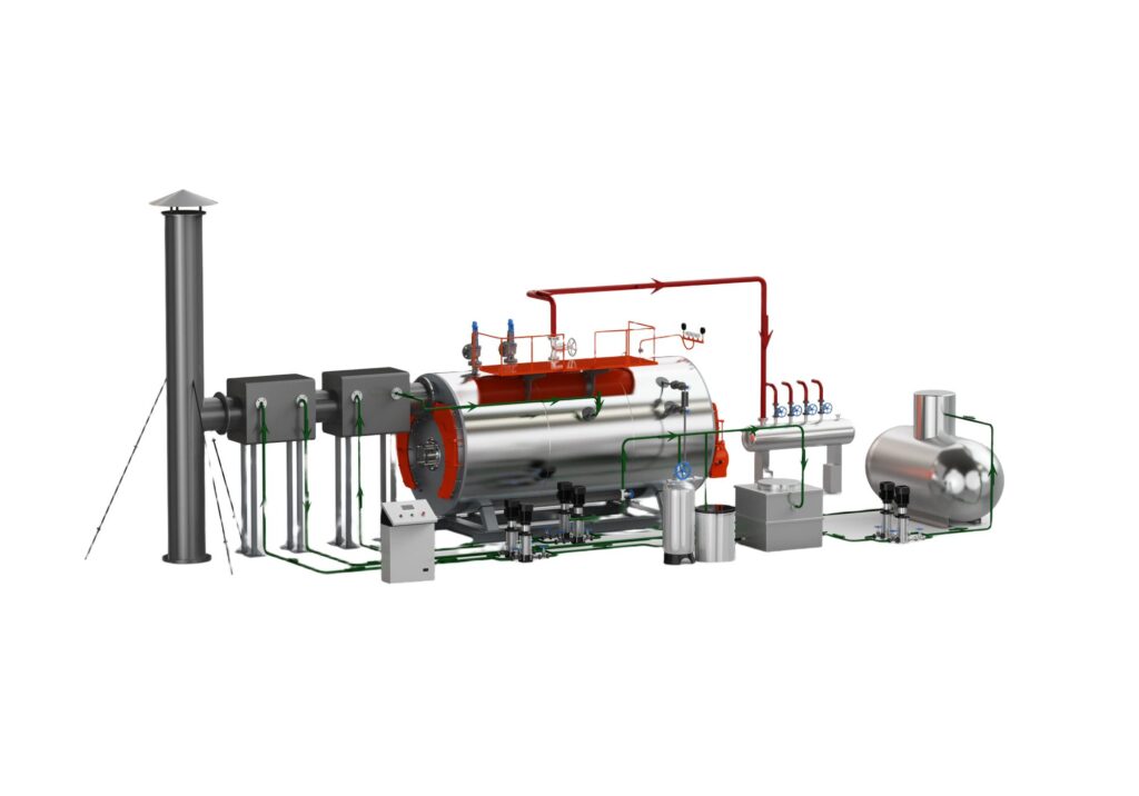 WNS OIL GAS FIRED STEAM BOILER WORKING SITE  