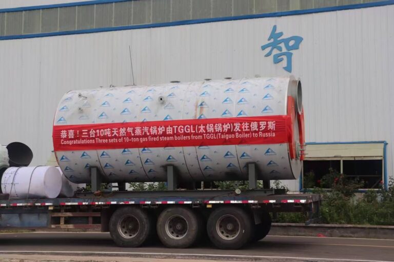 10-ton WNS series gas fired steam boiler loading for export to Russia