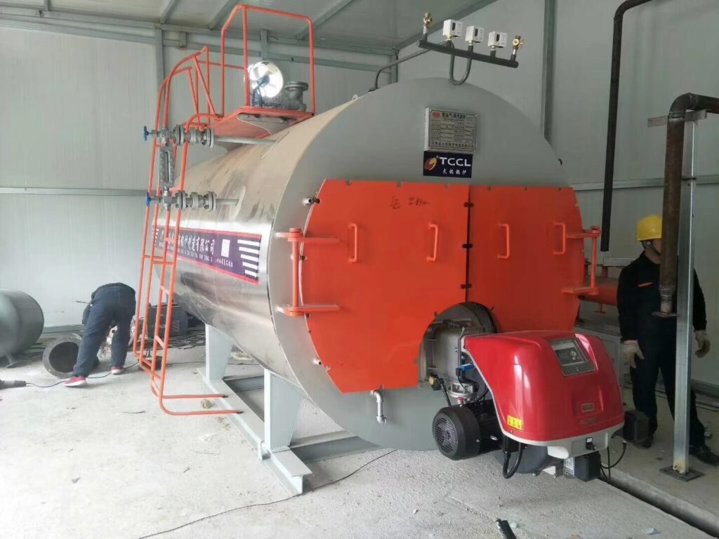 Low NOx gas boiler installation in Bekasi industrial park WNS STEAM BOILER FOR Indonesian textile industry