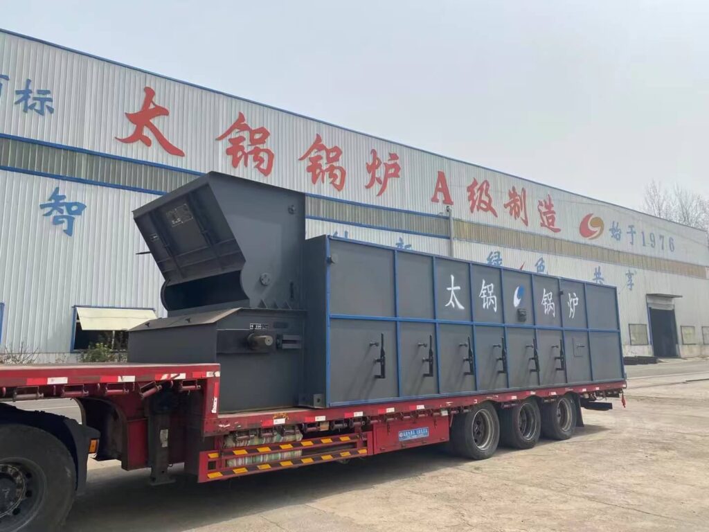 The heavy-duty mechanized chain grate stoker of the Taiguo 15T biomass boiler