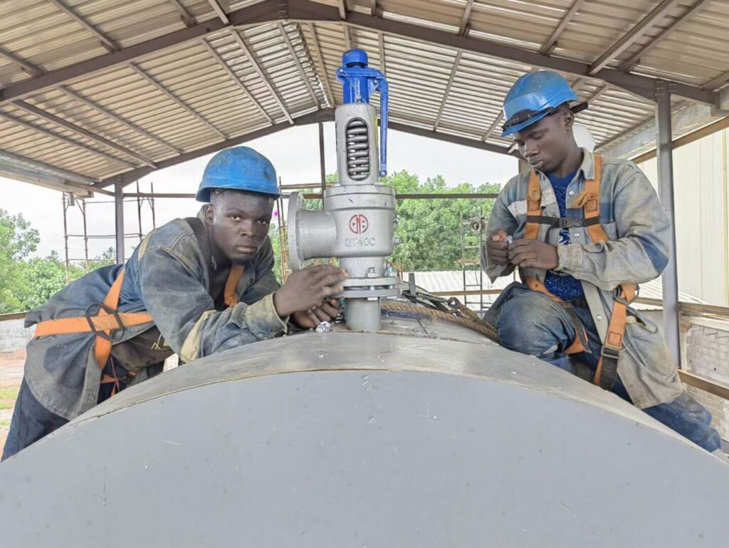 8T BIOMASS STEAM BOILER VALVES INSTALLATION