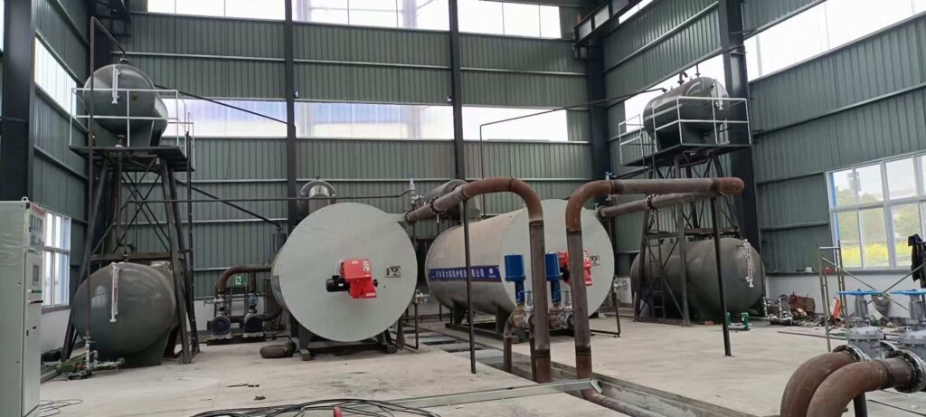 2 Million Kcal YQW thermal oil heater Indonesia Operational showcase of Taiguo’s YQW series gas-fired thermal oil heater plant supplying high-temperature organic heat carriers for palm oil processing.