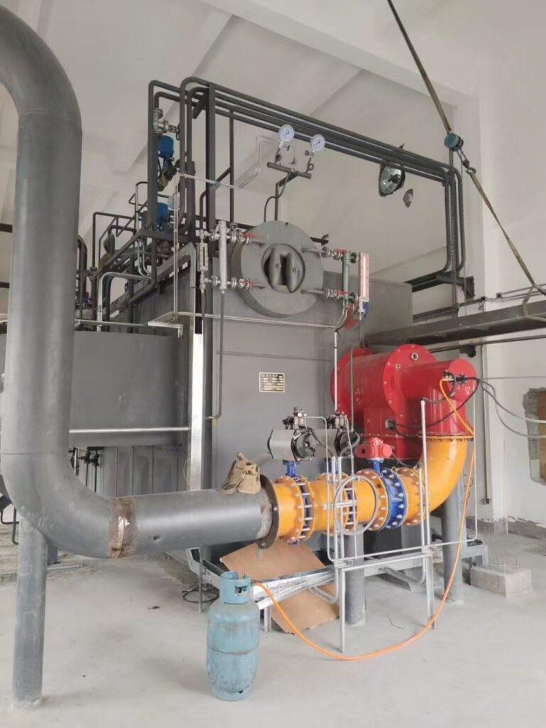 SZS Gas Steam Boiler for Textile Mill in Uzbekistan